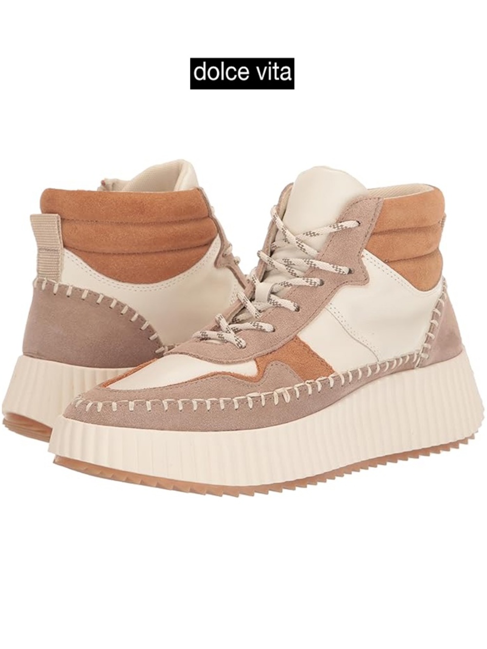 DOLCE VITA WOMEN NIB DALEY TAIPE MULTI PLATFORM HIGH TOP SNEAKERS. SIZE 8.5